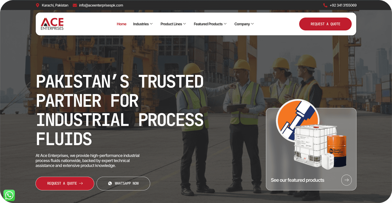Ace Enterprises — Industrial Process Fluids Supplier (Pakistan) — 1