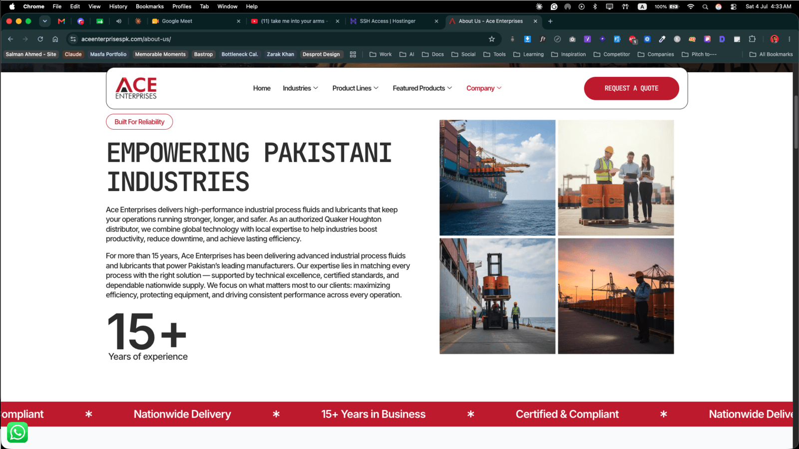 Ace Enterprises — Industrial Process Fluids Supplier (Pakistan) — 3
