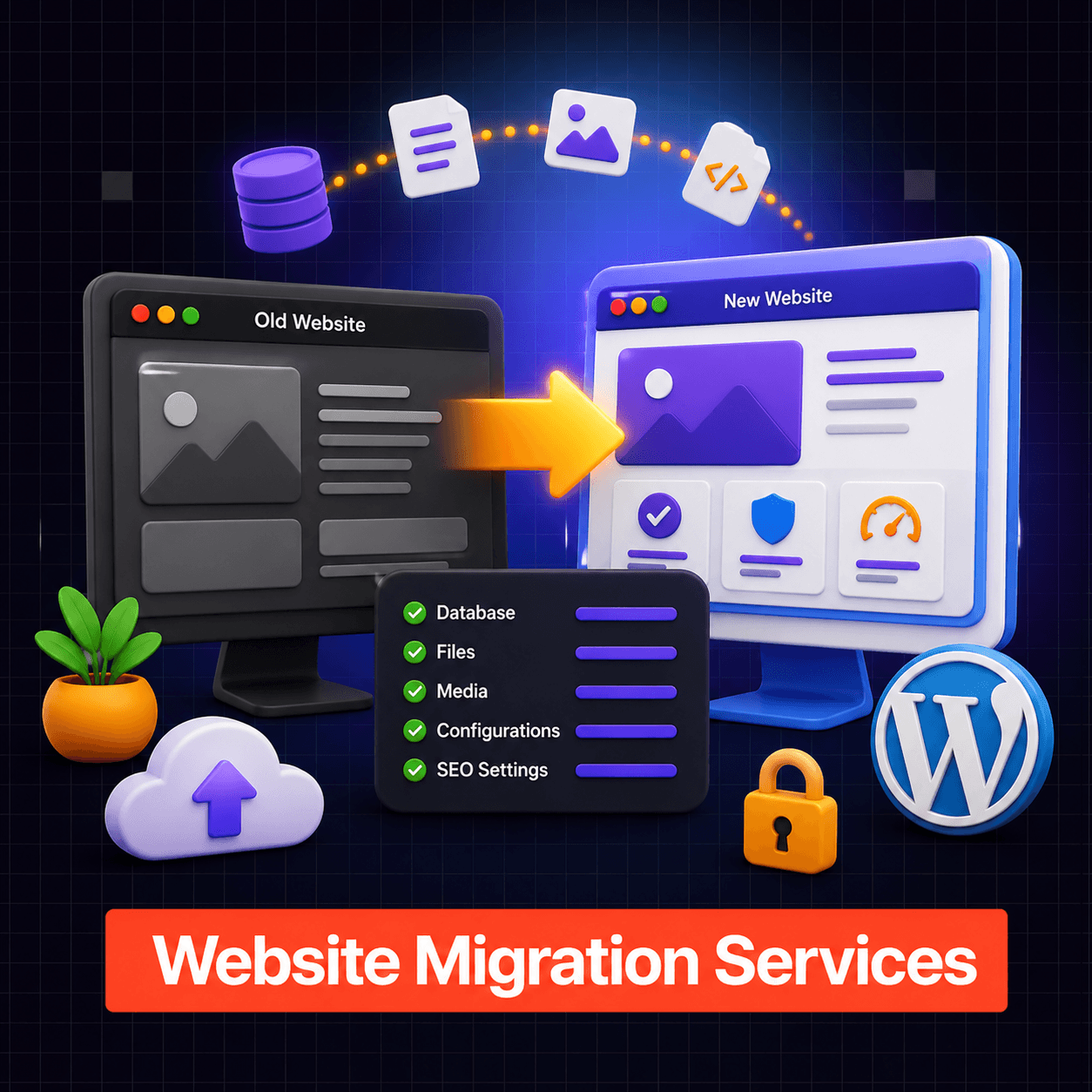 WordPress migration services — moving websites from Wix, Squarespace and other platforms to WordPress