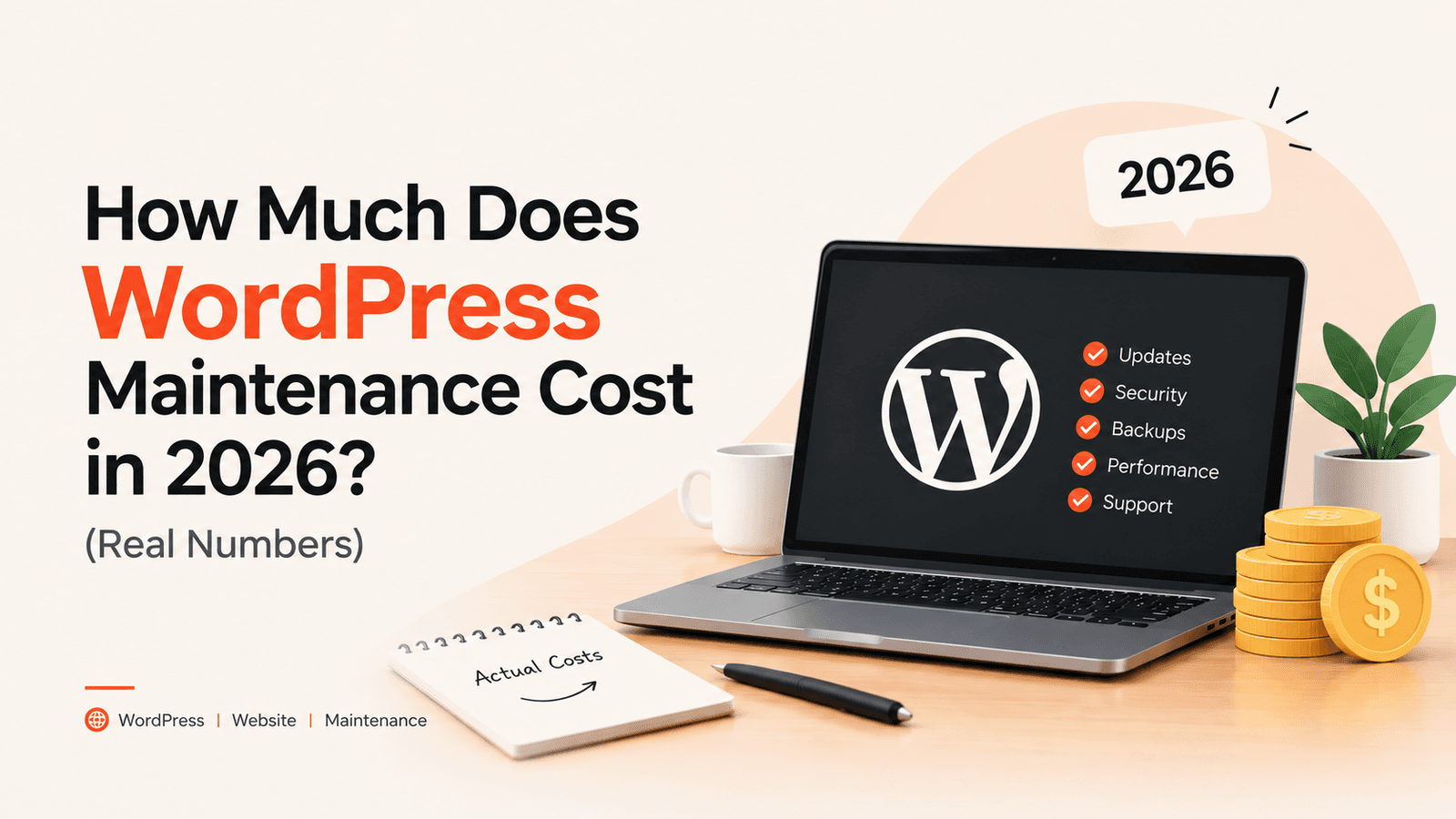 How Much Does WordPress Maintenance Cost in 2026? (Real Numbers)