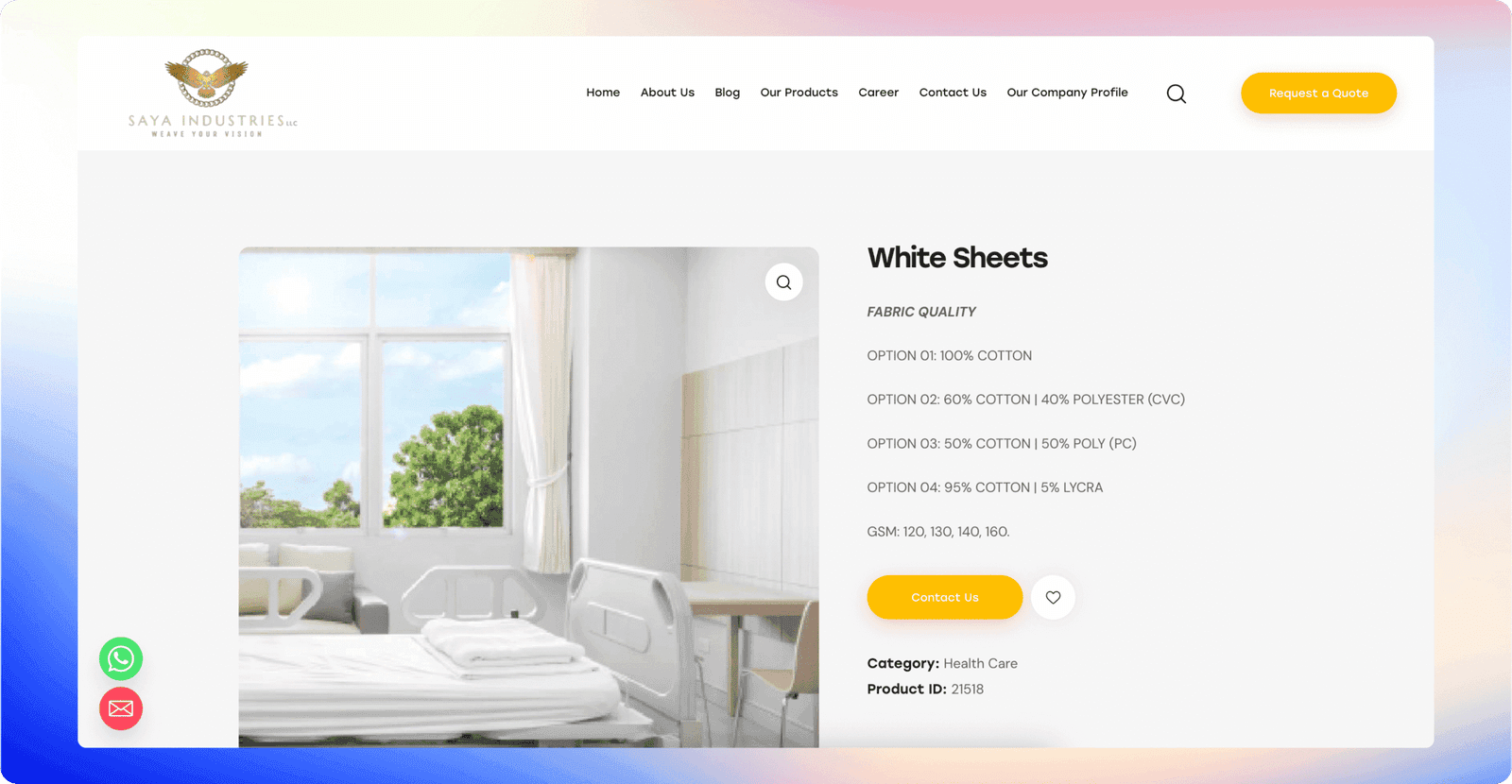 Saya Industries – Textile E-commerce Store — 2