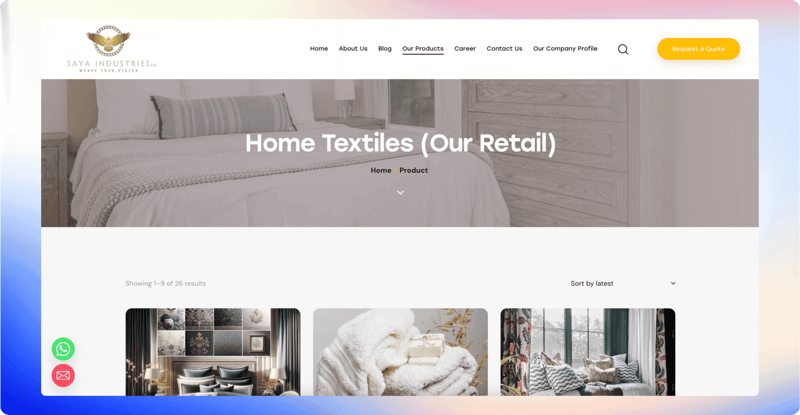 Saya Industries – Textile E-commerce Store — 3