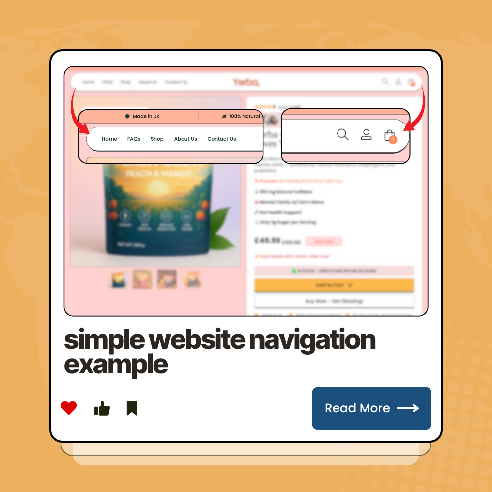 simple navigation for small business website